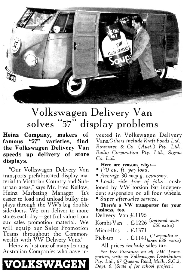 1958 Vokswagen Delivery Van Solves 57 Display Problems